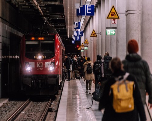Commuters waiting for public transport